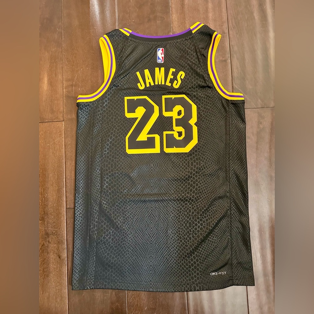 Nike LA Lakers Lebron James Black Mamba Swingman Jersey - Picture 9 of 9